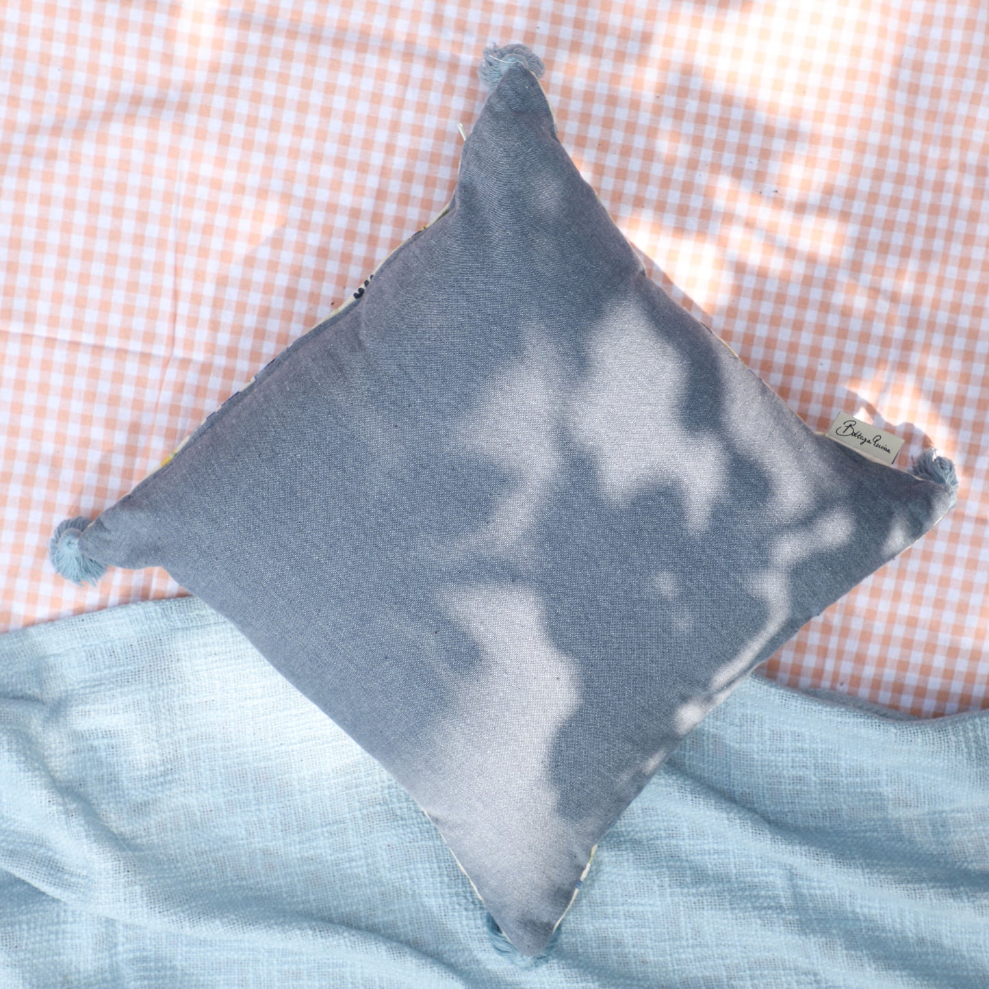 Serene Petal Blue Cushion Cover