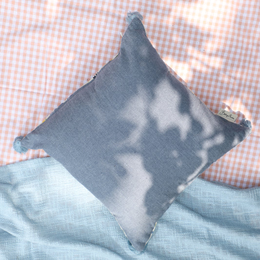 Serene Petal Blue Cushion Cover
