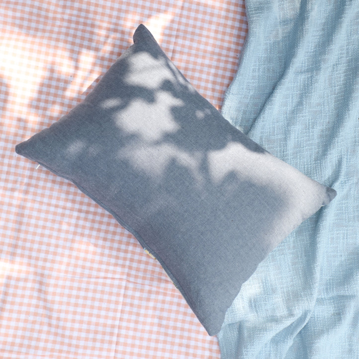 Serene Petal Blue Cushion Cover