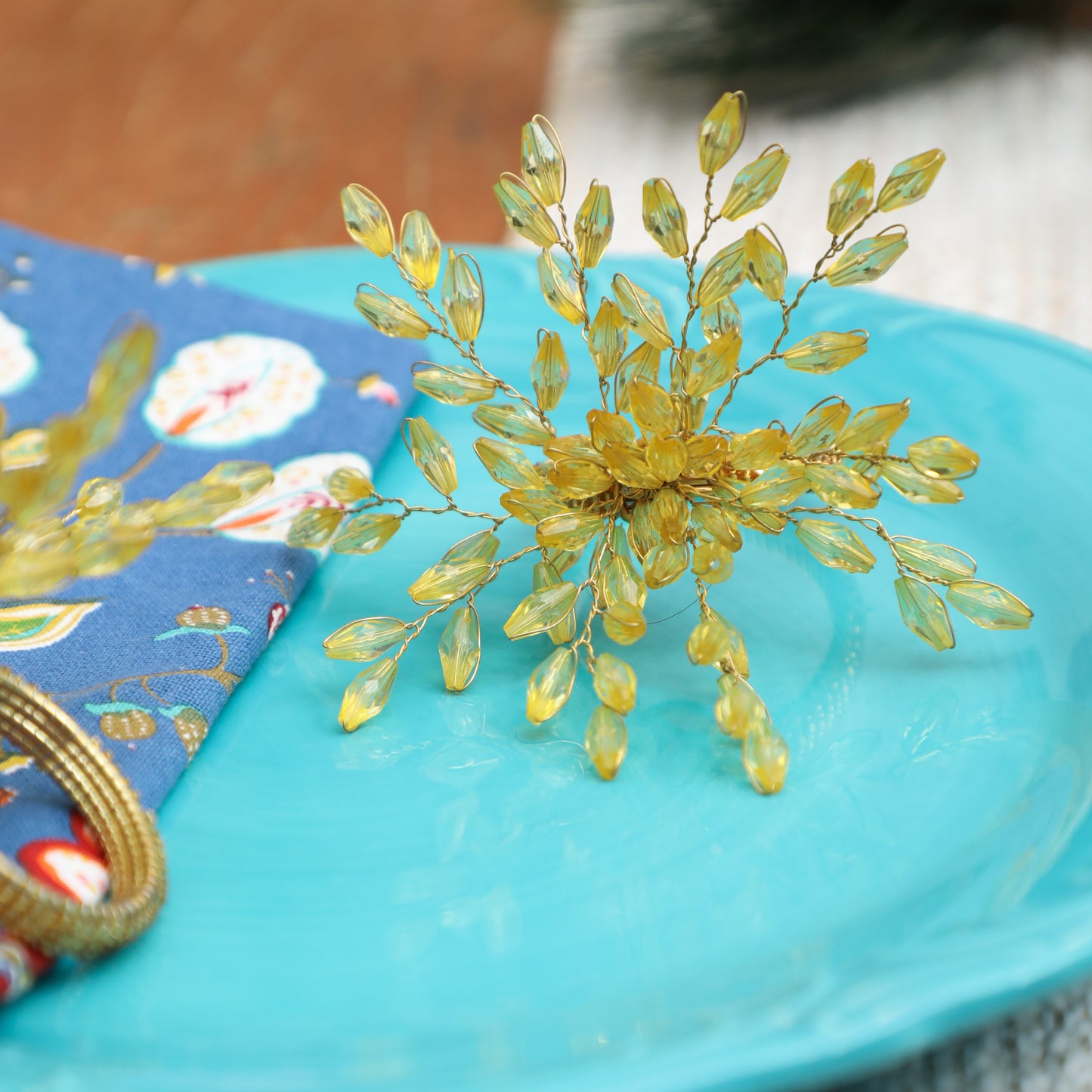 Fireworks - Yellow Napkin Rings