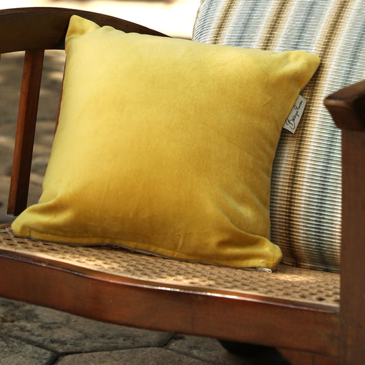 Golden Glow Velvet Cushion Cover