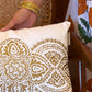 Athena White Gold Cushion Cover
