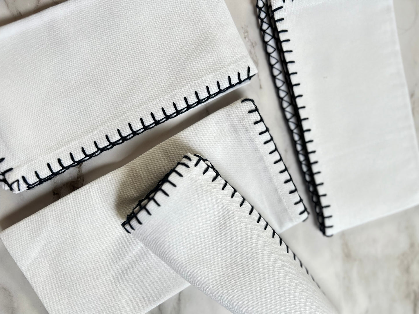 Aura- White Woven Embroidered  Napkin