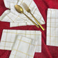 Gold Check Napkin Set