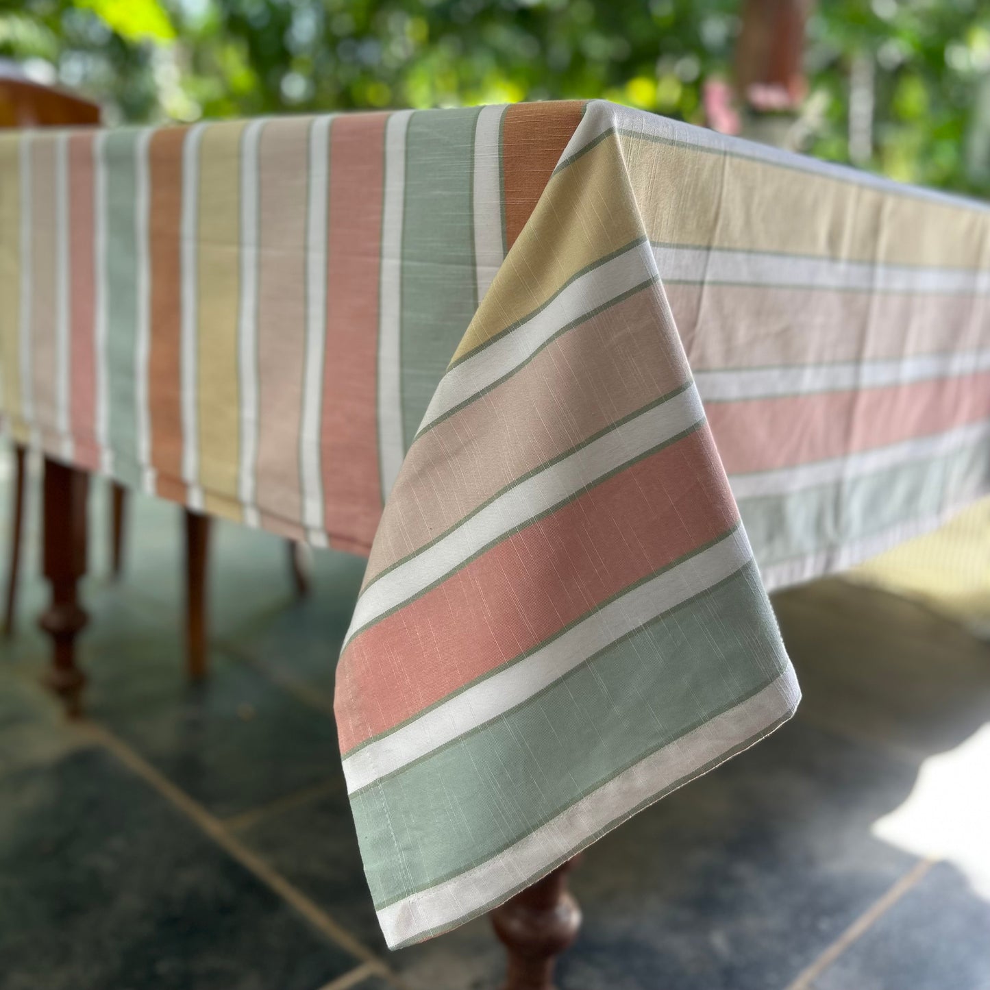 Pastel Stripe Tablecloth