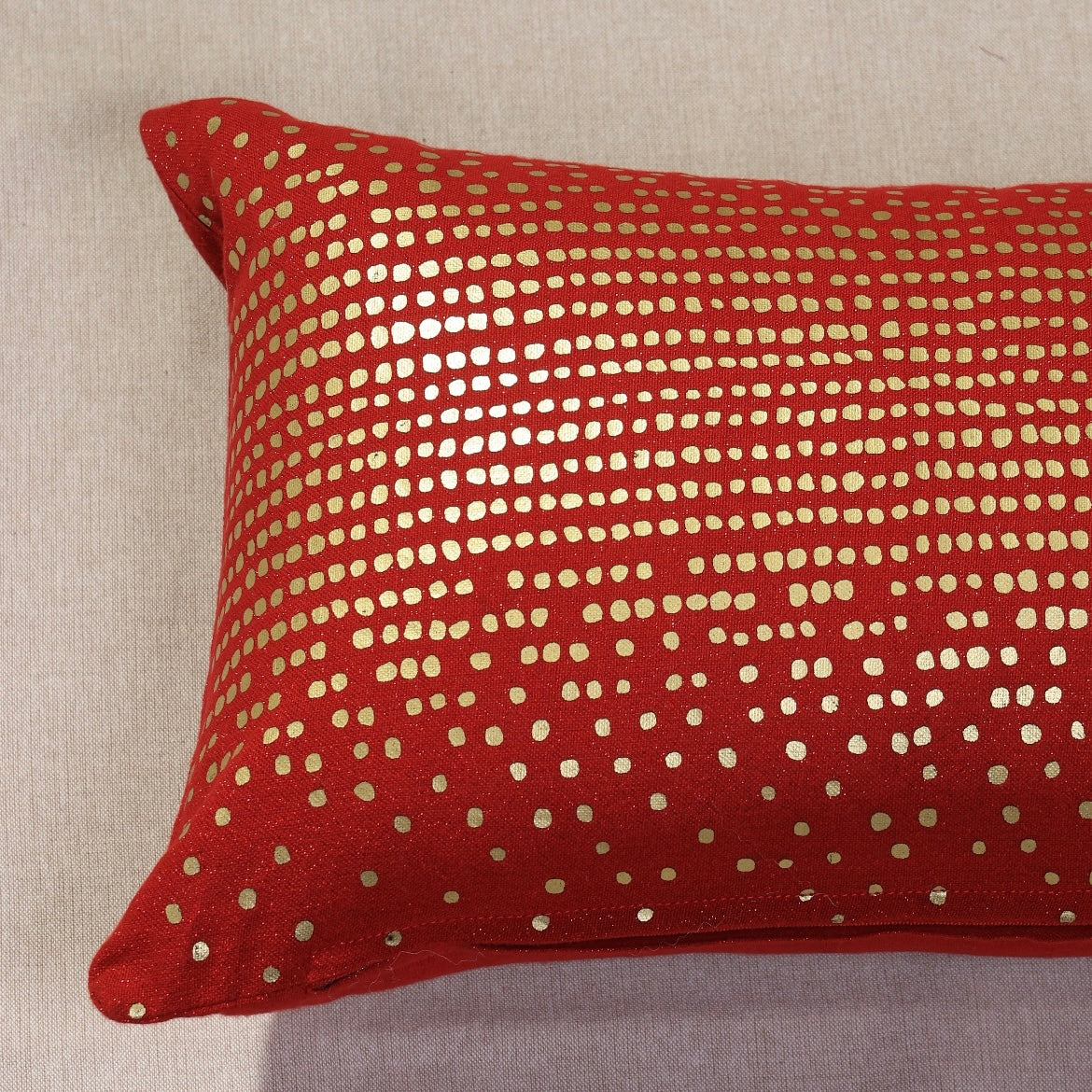 Golden Dot Cushion Cover