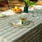 Farmer Stripe Green Tablecloth