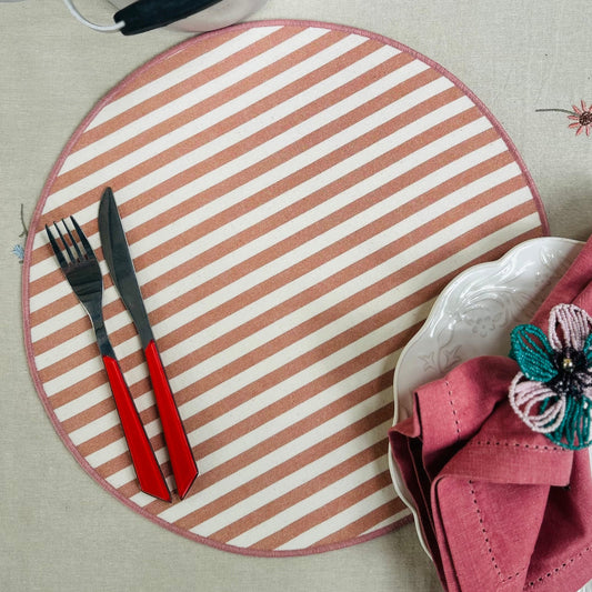 Orbital Peach Placemat