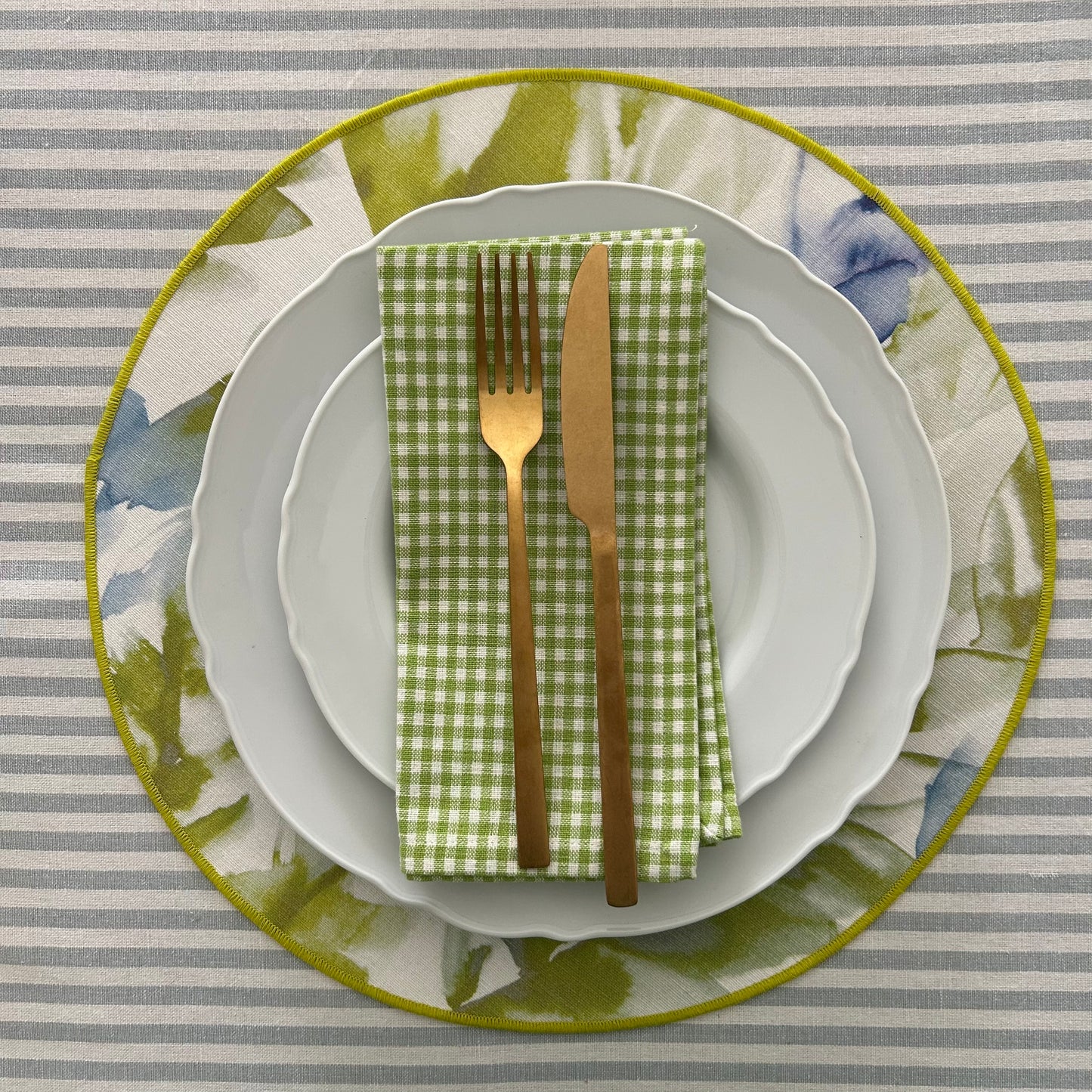 Watercolour Maya Green Placemat