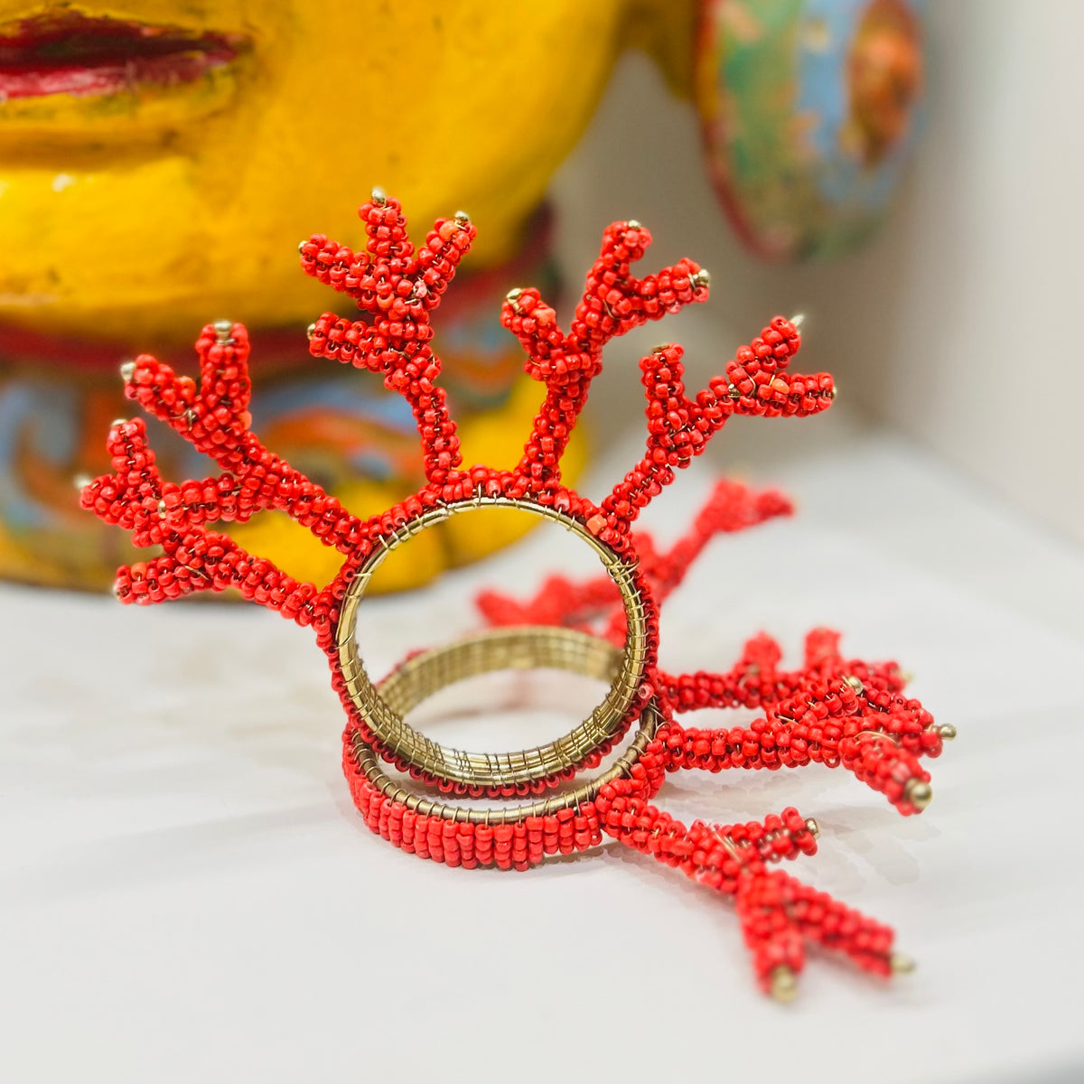 Coral Napkin rings