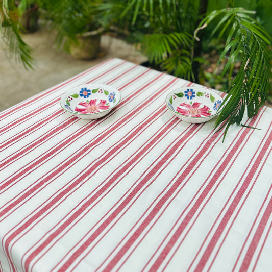 Farmer Stripe Red Tablecloth