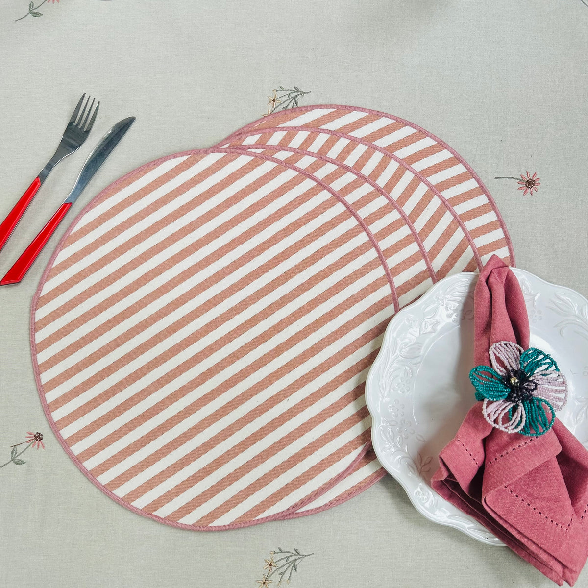 Orbital Peach Placemat