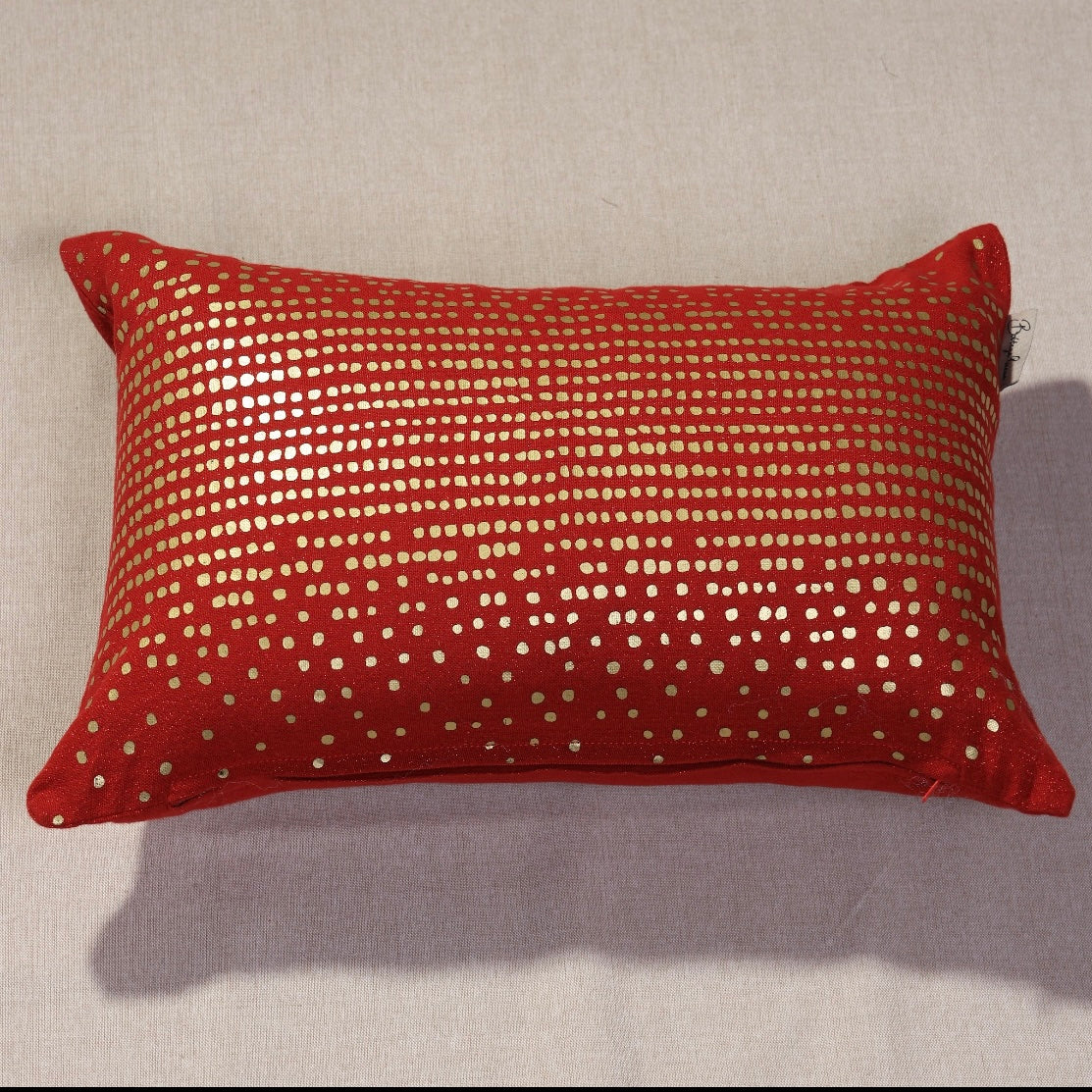 Golden Dot Cushion Cover