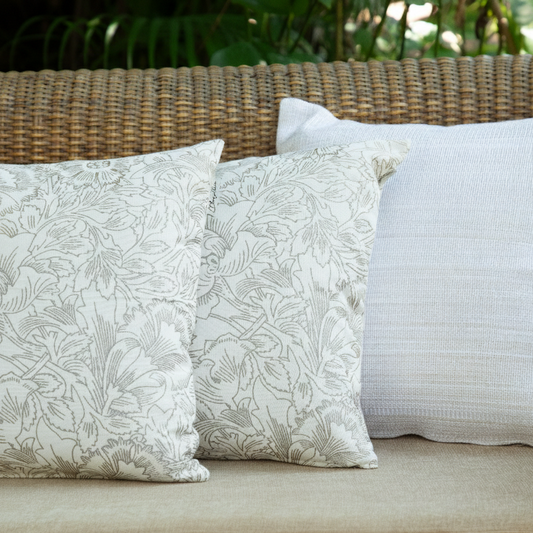 Fiore Silver Cushion Cover Set