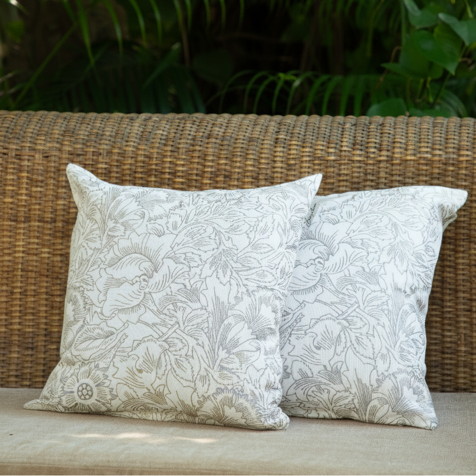 Fiore Silver Cushion Cover Set