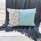 Serene Petal Aqua Cushion Cover