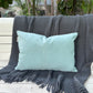 Serene Petal Aqua Cushion Cover