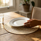 Geo Gold Round Placemat