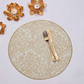 Geo Gold Round Placemat