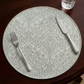 Geo Silver Round Placemat