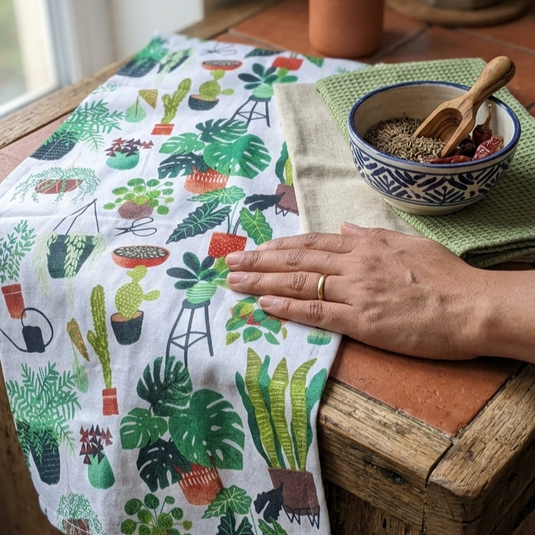 Green House Kitchen Towel