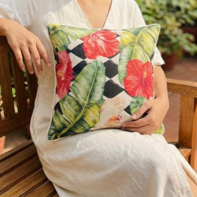 Hibiscus Cushion Cover