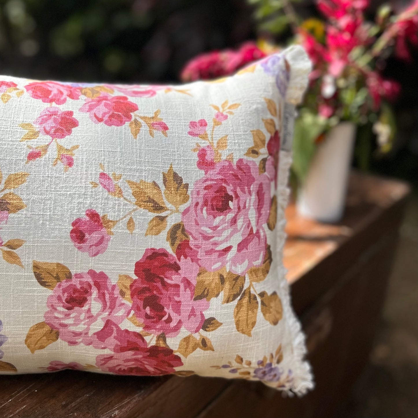 Pink Fiorito Cushion Cover