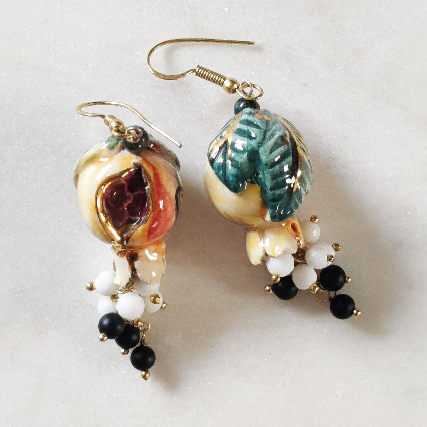 Pomegranates - Ceramic Earrings