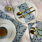 Indigo Petal Slub Napkin Set