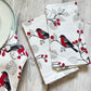 Christmas Cardinal White Napkin