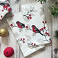 Christmas Cardinal White Napkin