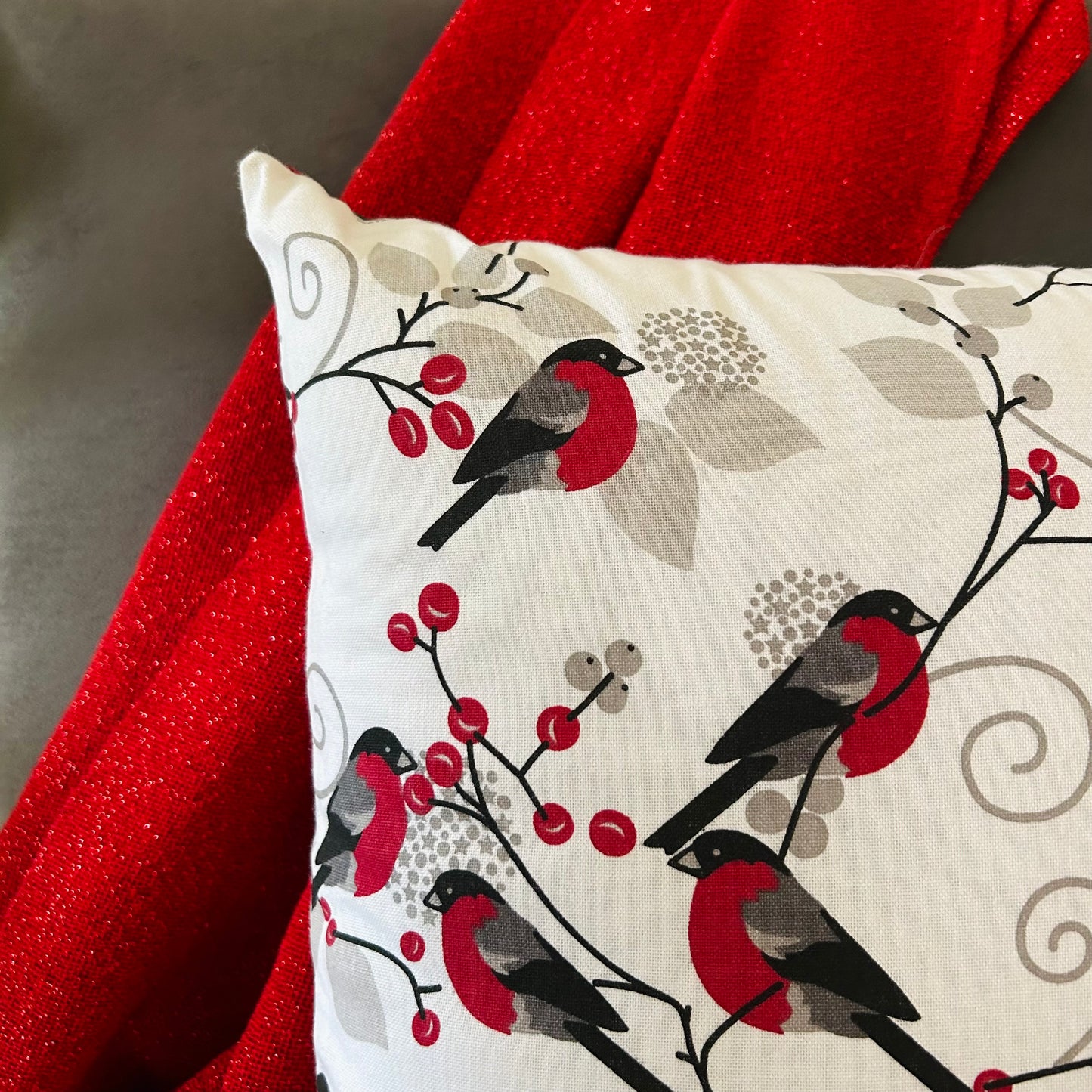 Christmas Cardinal Cushion Cover