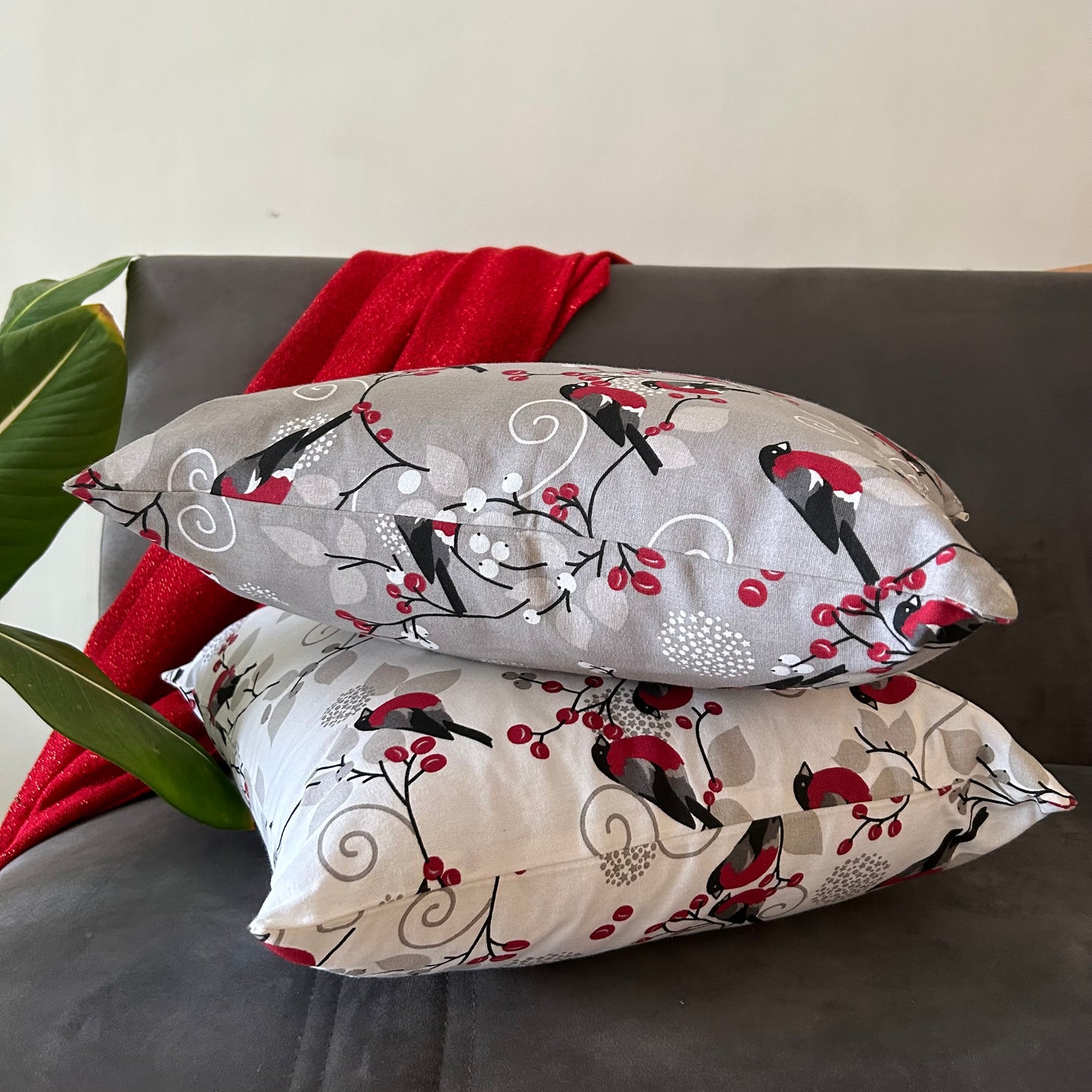 Christmas Cardinal Cushion Cover