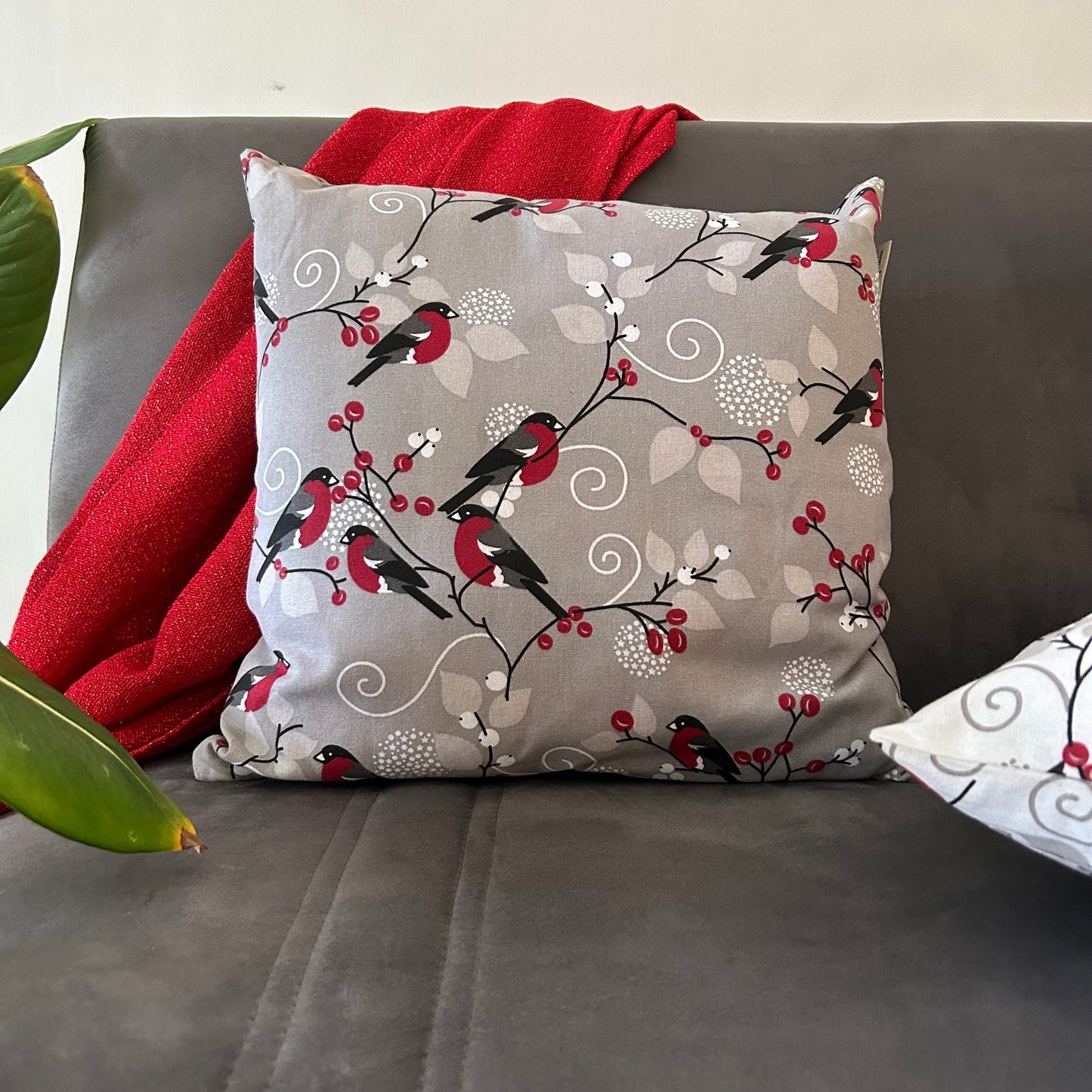 Christmas Cardinal Cushion Cover