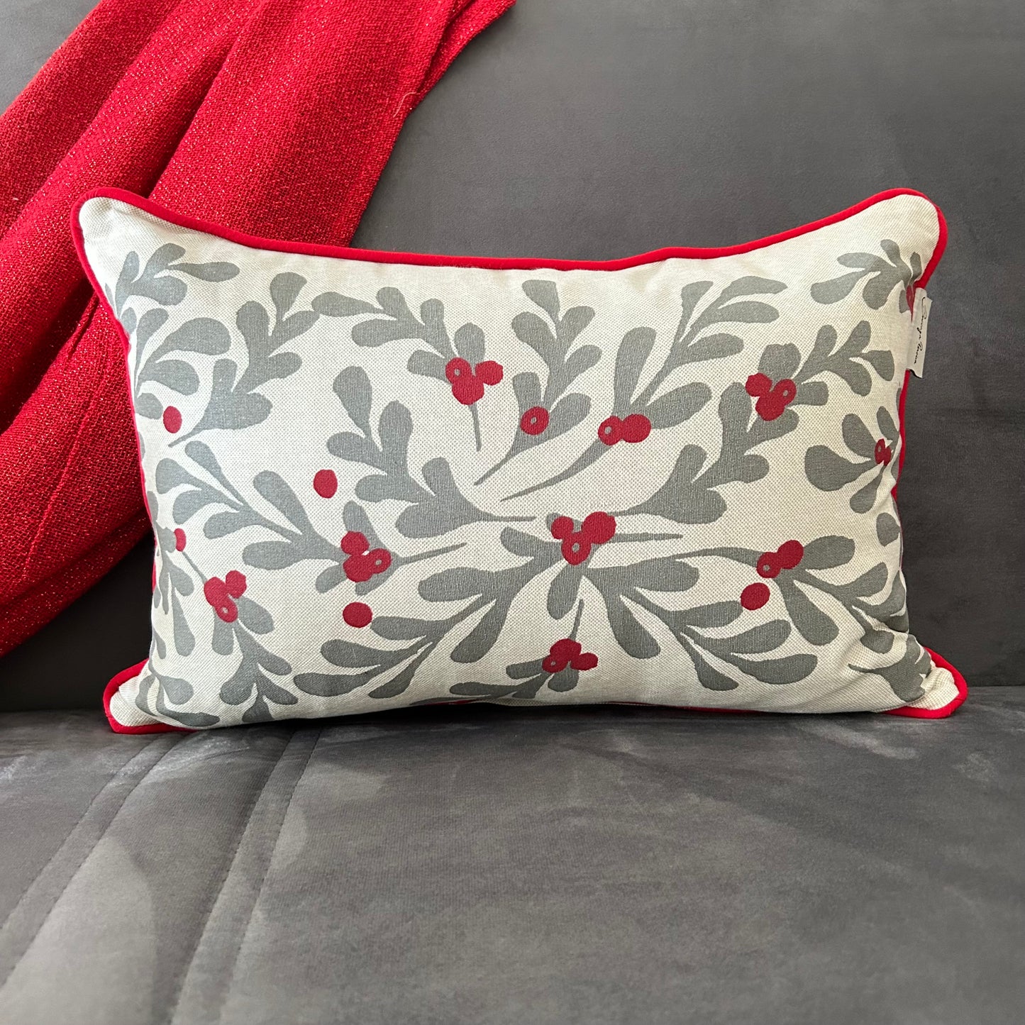 Festive Holly Cushion Cover