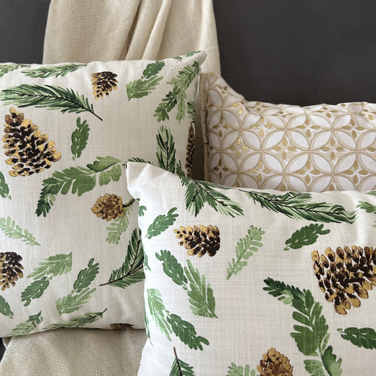 Gold Pine Harvest Cushion Cover