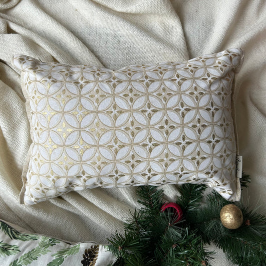 Geometric Gold Cushion Cover