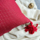 Red Embroidery Pachwork Cushion Cover