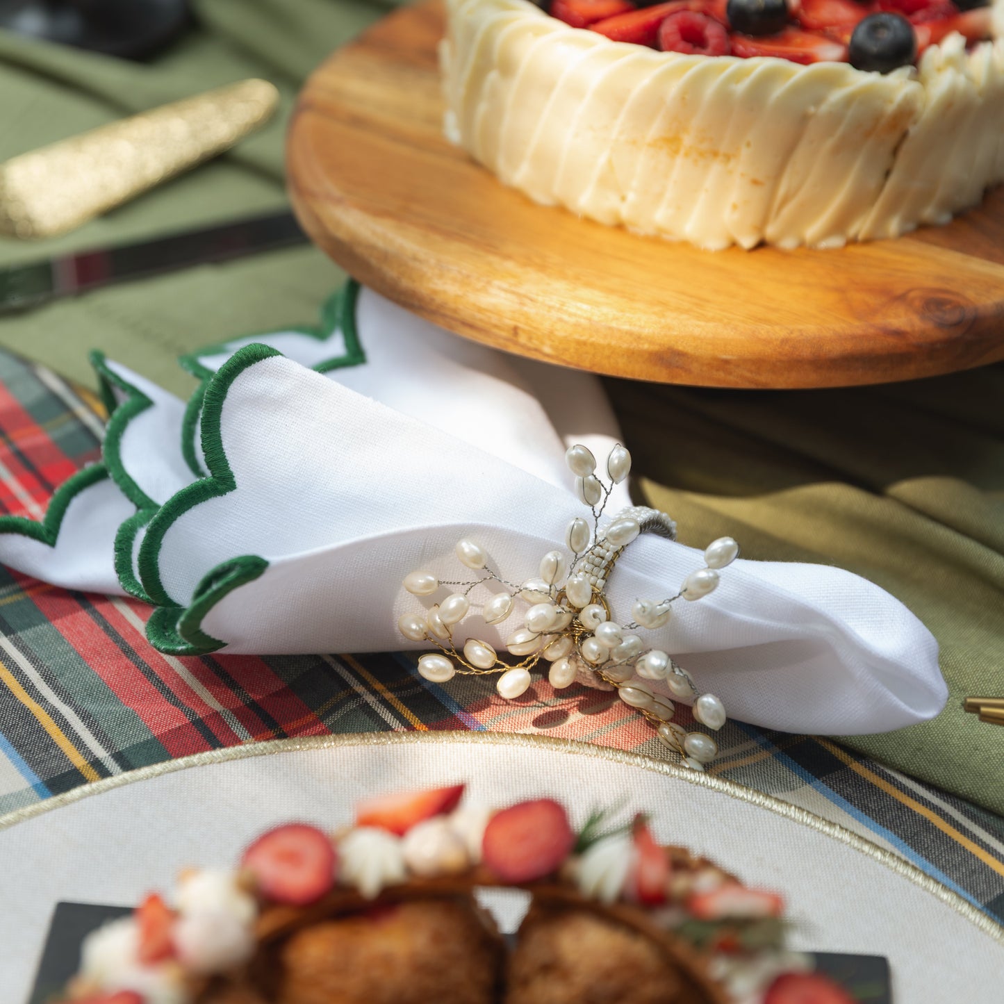 Evergreen Scallop Napkin