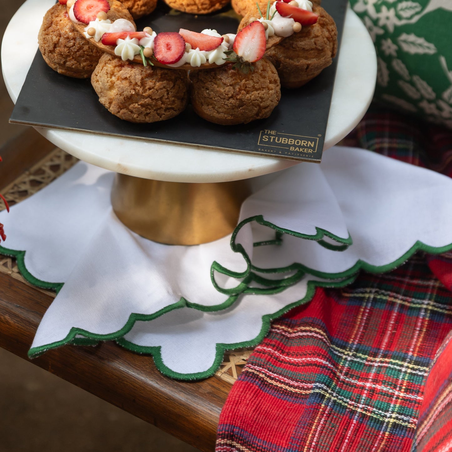 Evergreen Scallop Napkin