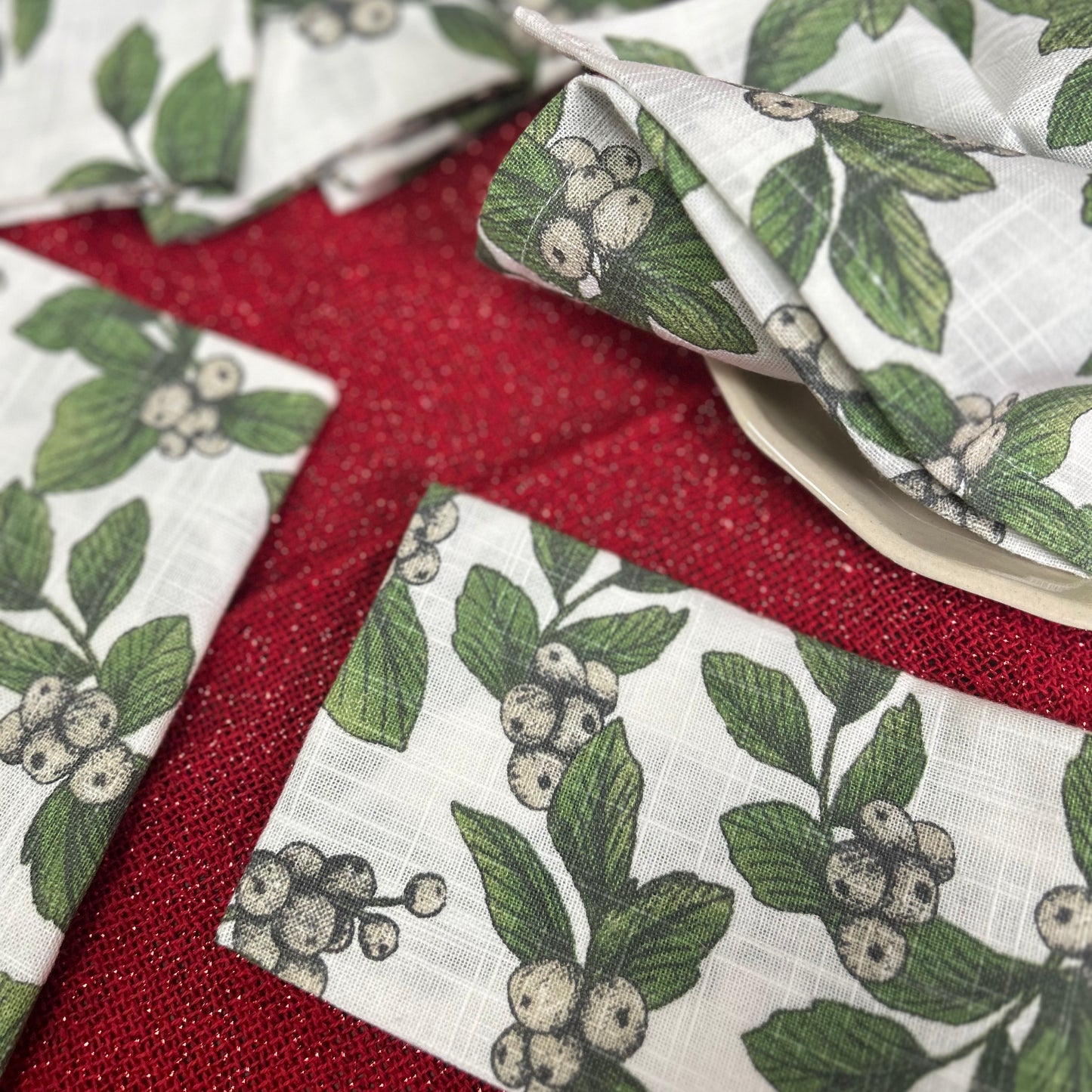 Natural Berry Napkin Set