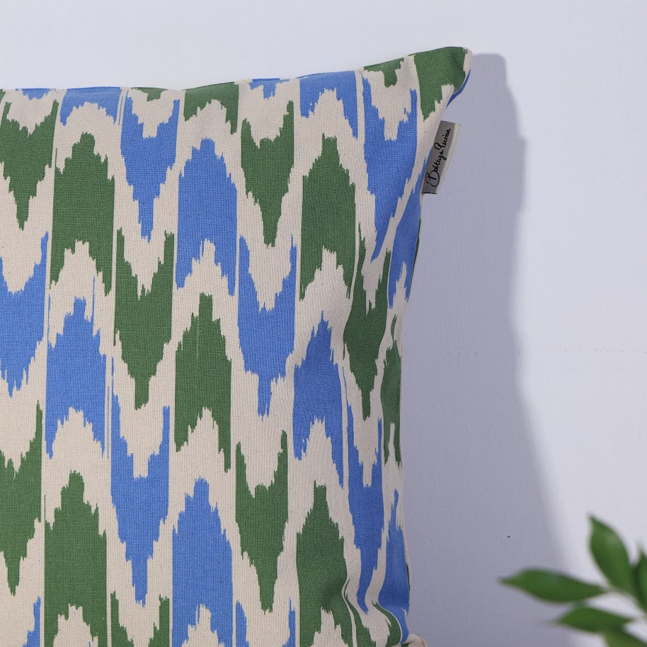 Ikat Blue Cushion