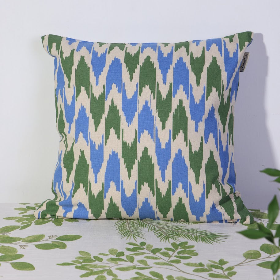 Ikat Blue Cushion