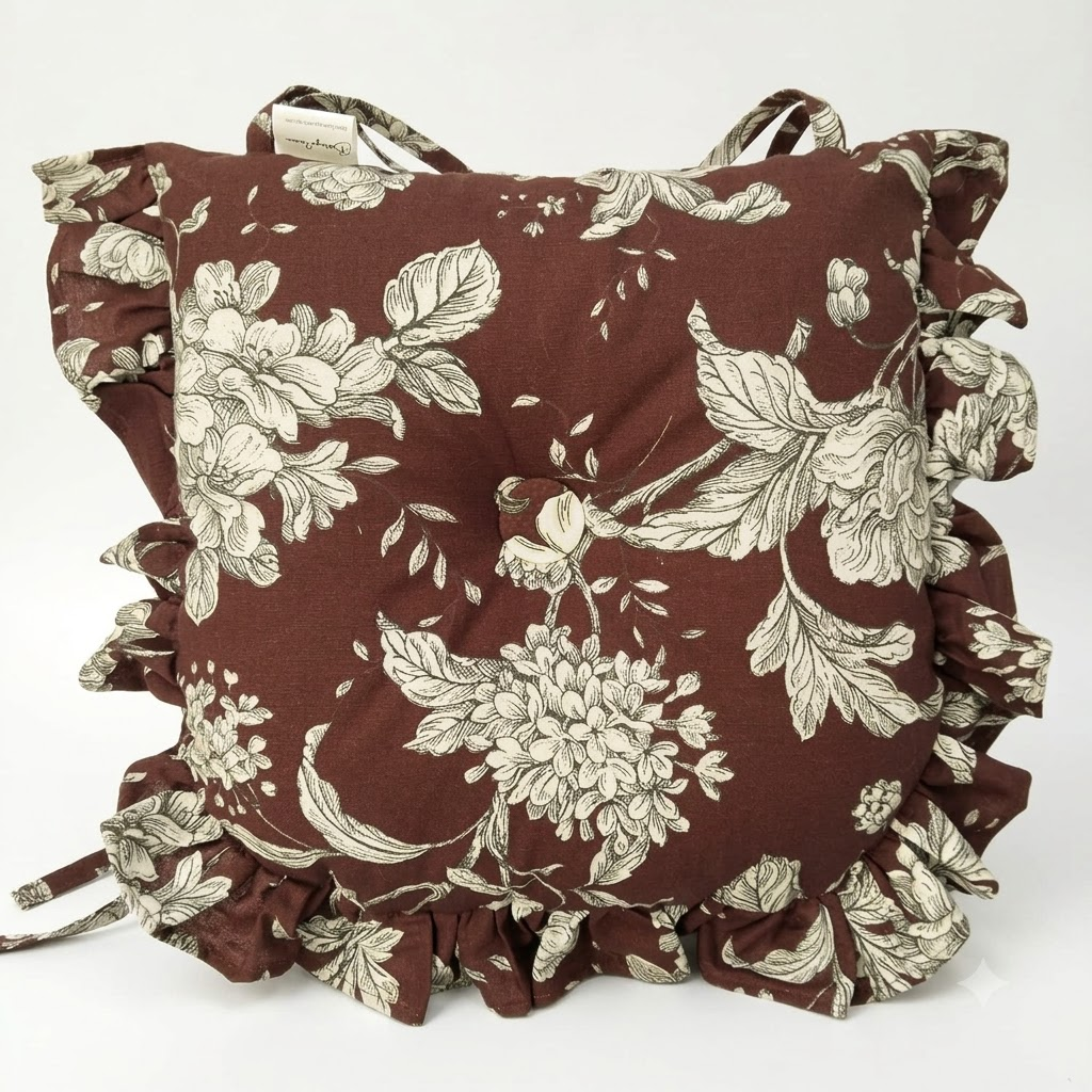 Imperial Bloom Chair Pads with Ties