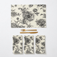 Imperial Bloom Napkin - Noir