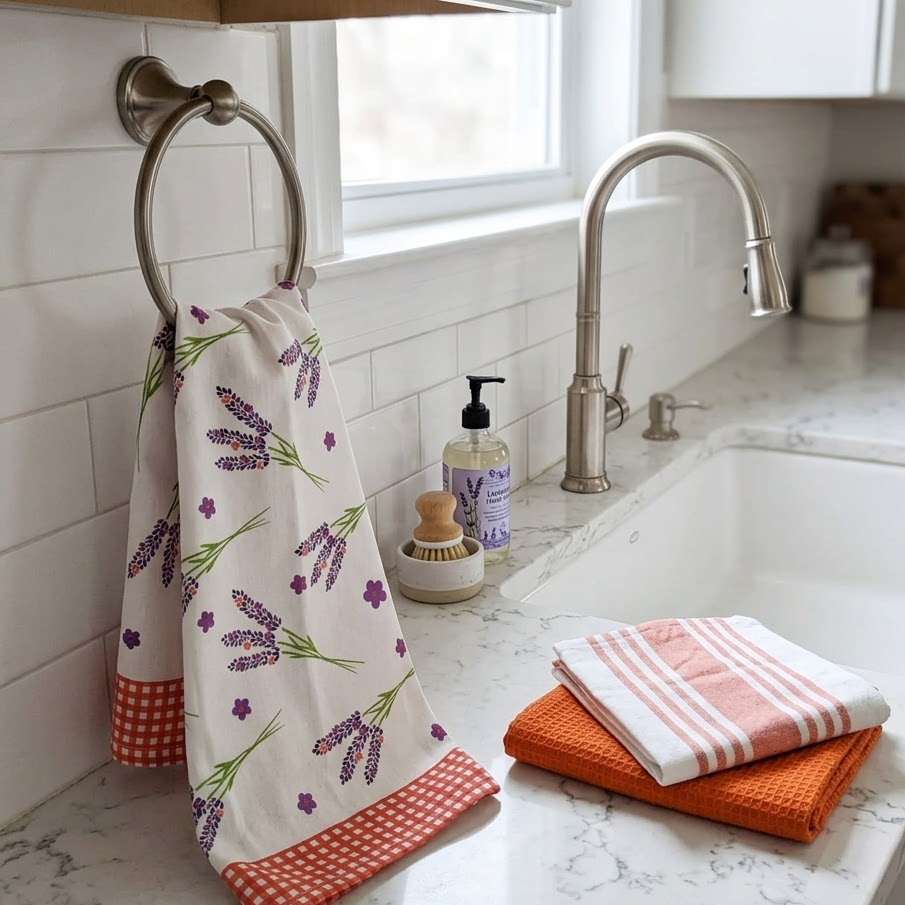 Lavender Bloom Kitchen Towel
