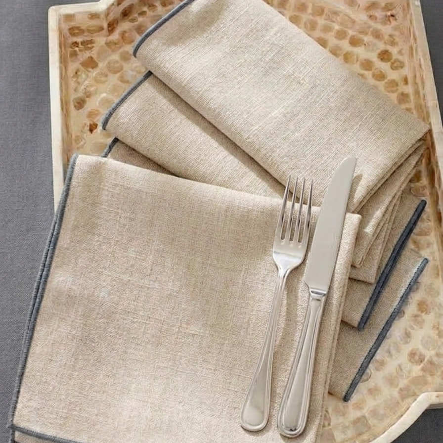 Oatmeal Line Napkin