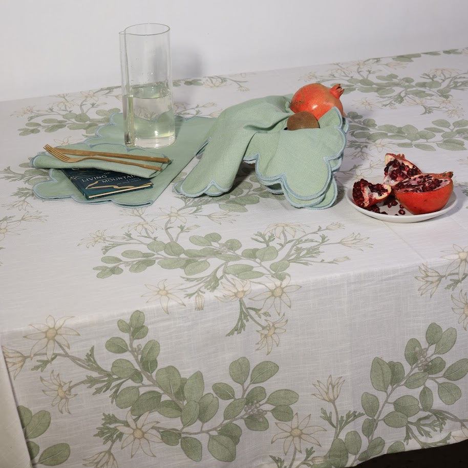 Off White Garden Tablecloth