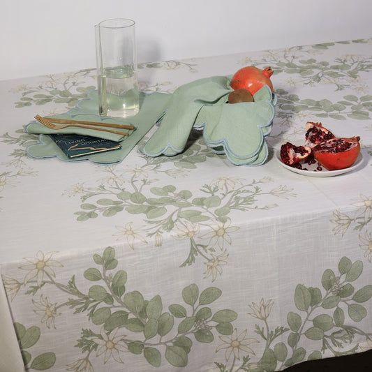 Off White Garden Tablecloth