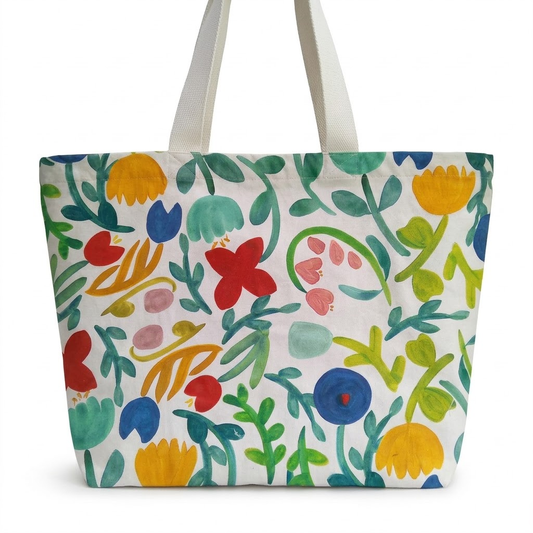 Painted Garden Tote Bag